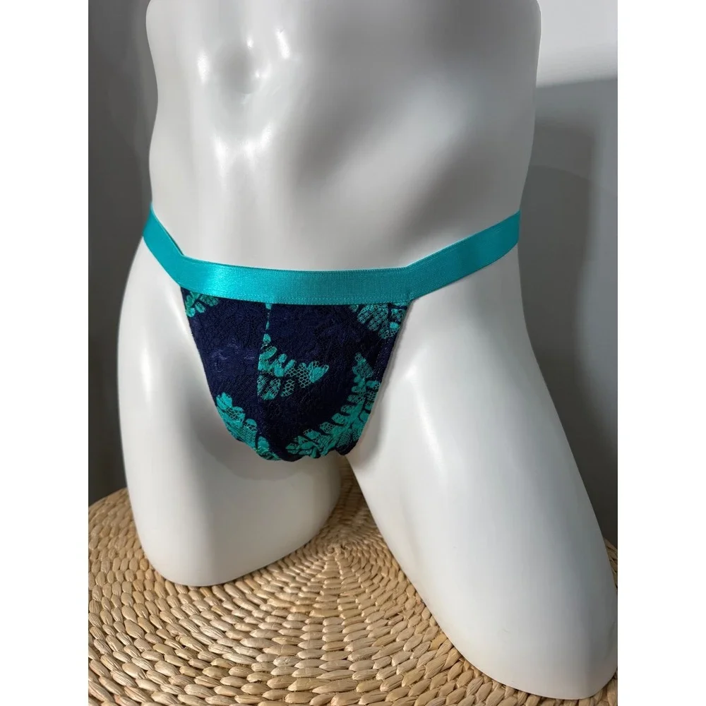 Cosabella Men's Lace Italian Thong‎ Leaf Print Brief Underwear Size M
